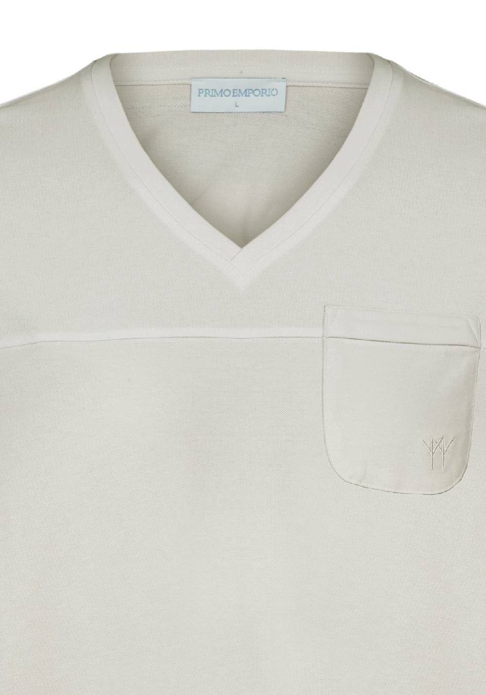 Primo Emporio T-shirt scollo a V con taschino Vendita Calda