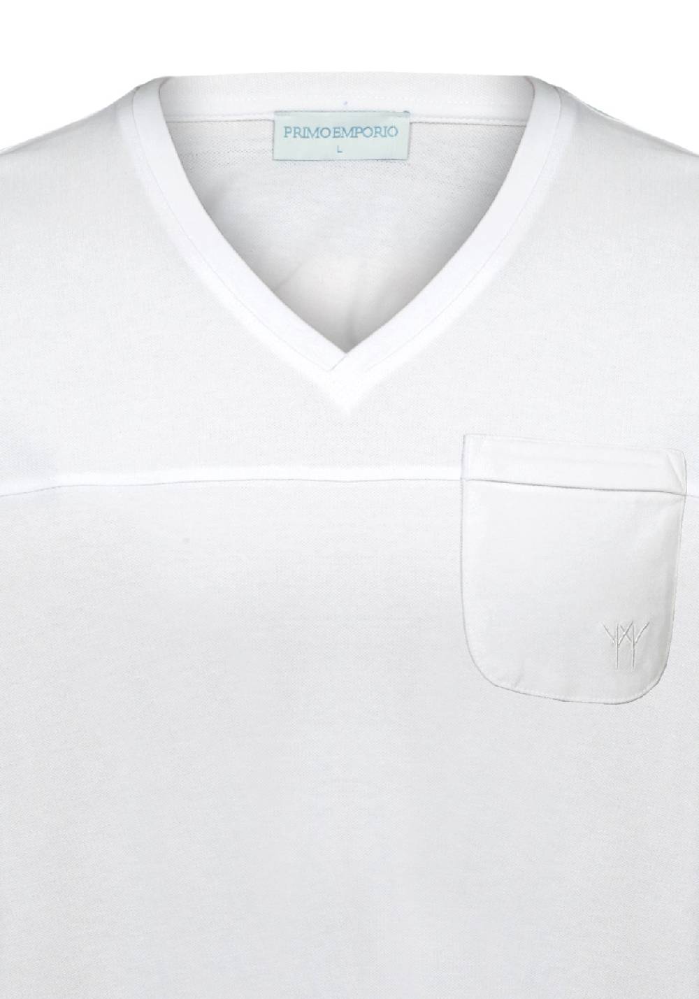 Primo Emporio T-shirt scollo a V con taschino Vendita Economica