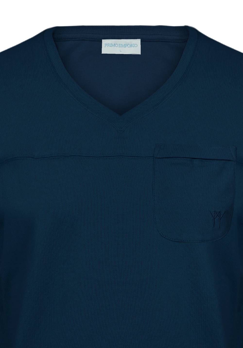 Primo Emporio T-shirt scollo a V con taschino Saldi Di Fabbrica