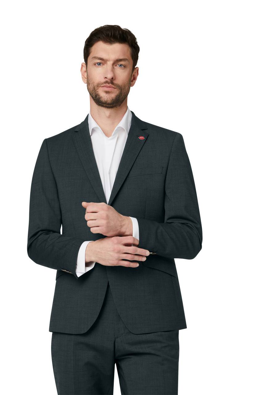 Digel Abito elegante verde scuro digel slim fit con gilet