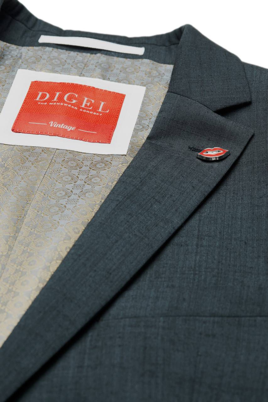 Digel Abito elegante verde scuro digel slim fit con gilet Offerta