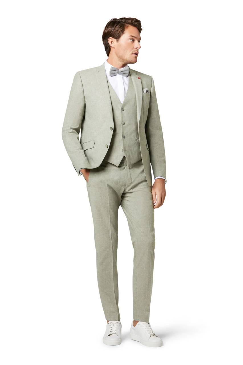 Digel Abito elegante verde chiaro digel slim fit con gilet Economico