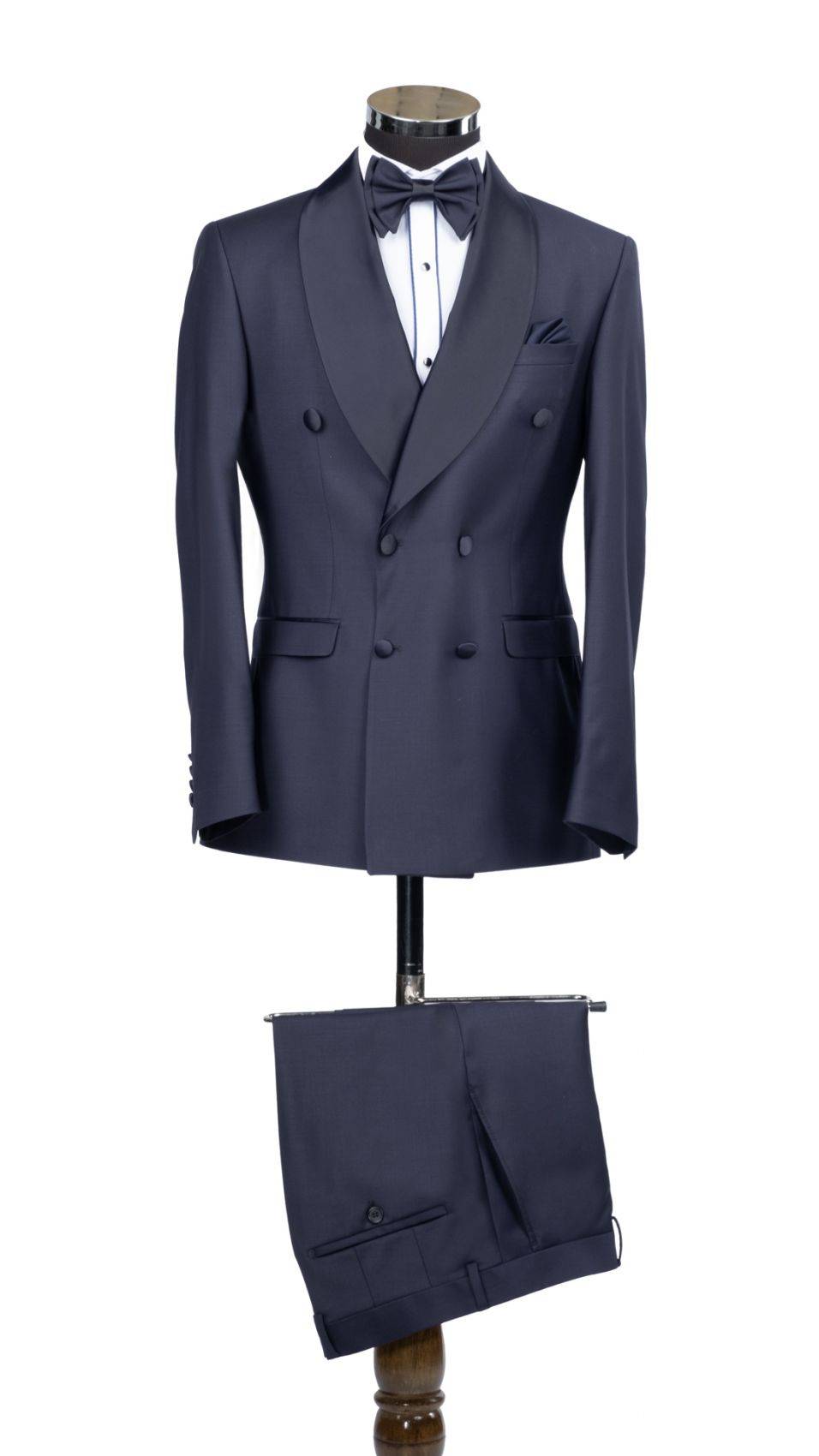 Baggi Smoking blu doppiopetto baggi cerimonia slim fit