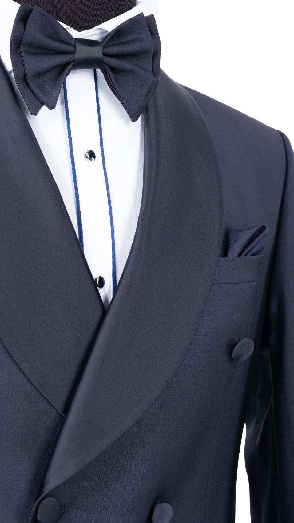 Baggi Smoking blu doppiopetto baggi cerimonia slim fit Saldi