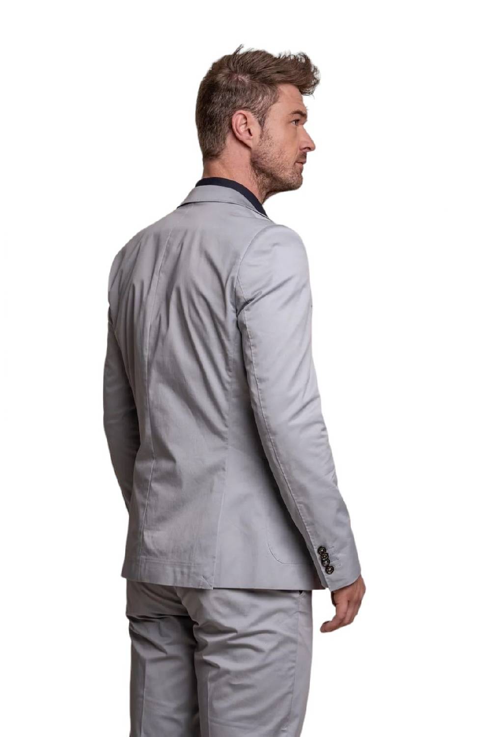 House of Cavani Abito grigio chiaro cavani in cotone stretch sfoderato Offerte