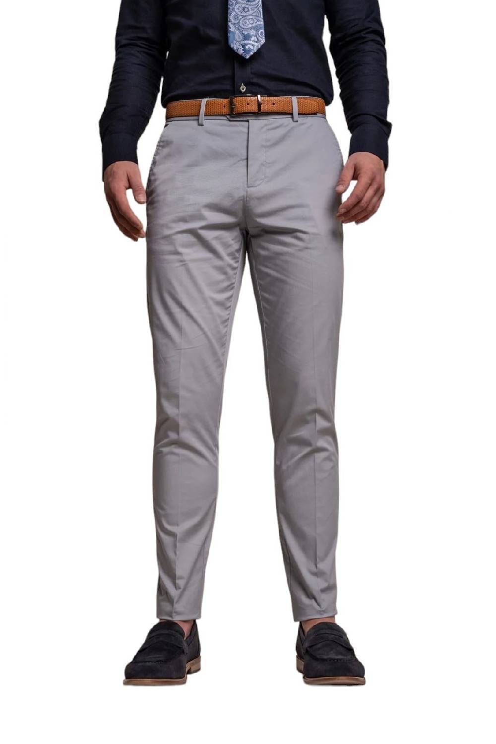 House of Cavani Abito grigio chiaro cavani in cotone stretch sfoderato Offerte