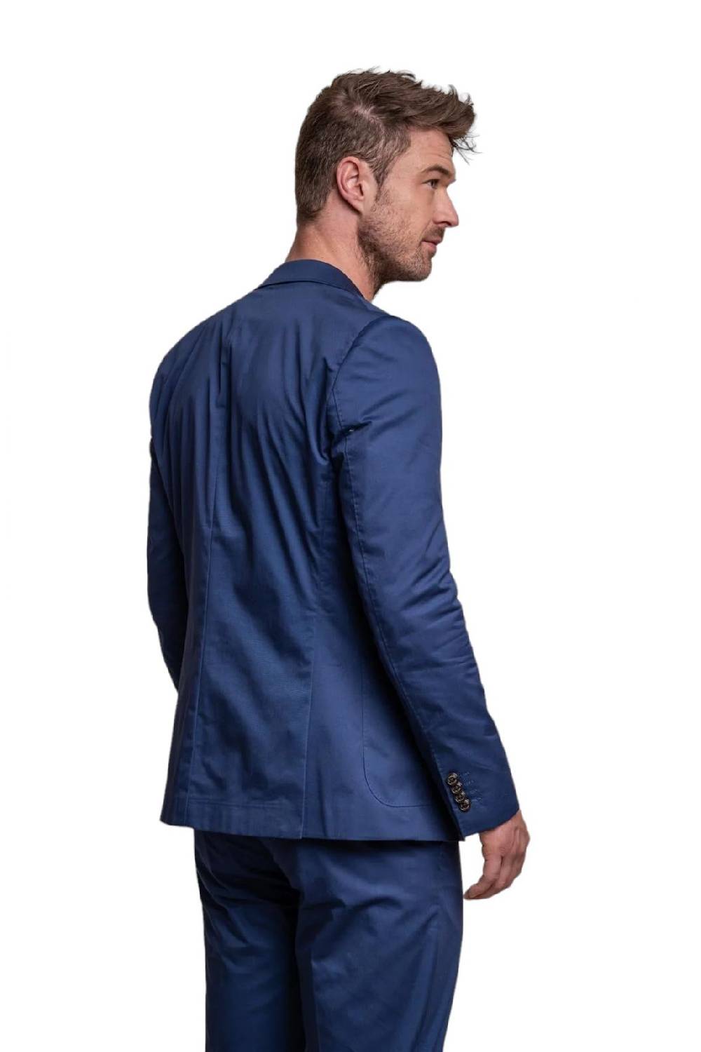 House of Cavani Abito blu elettrico cavani in cotone stretch sfoderato Vendita Calda