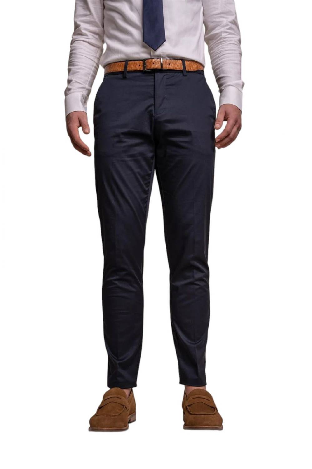 House of Cavani Abito blu navy cavani in cotone stretch sfoderato Vendita Economica