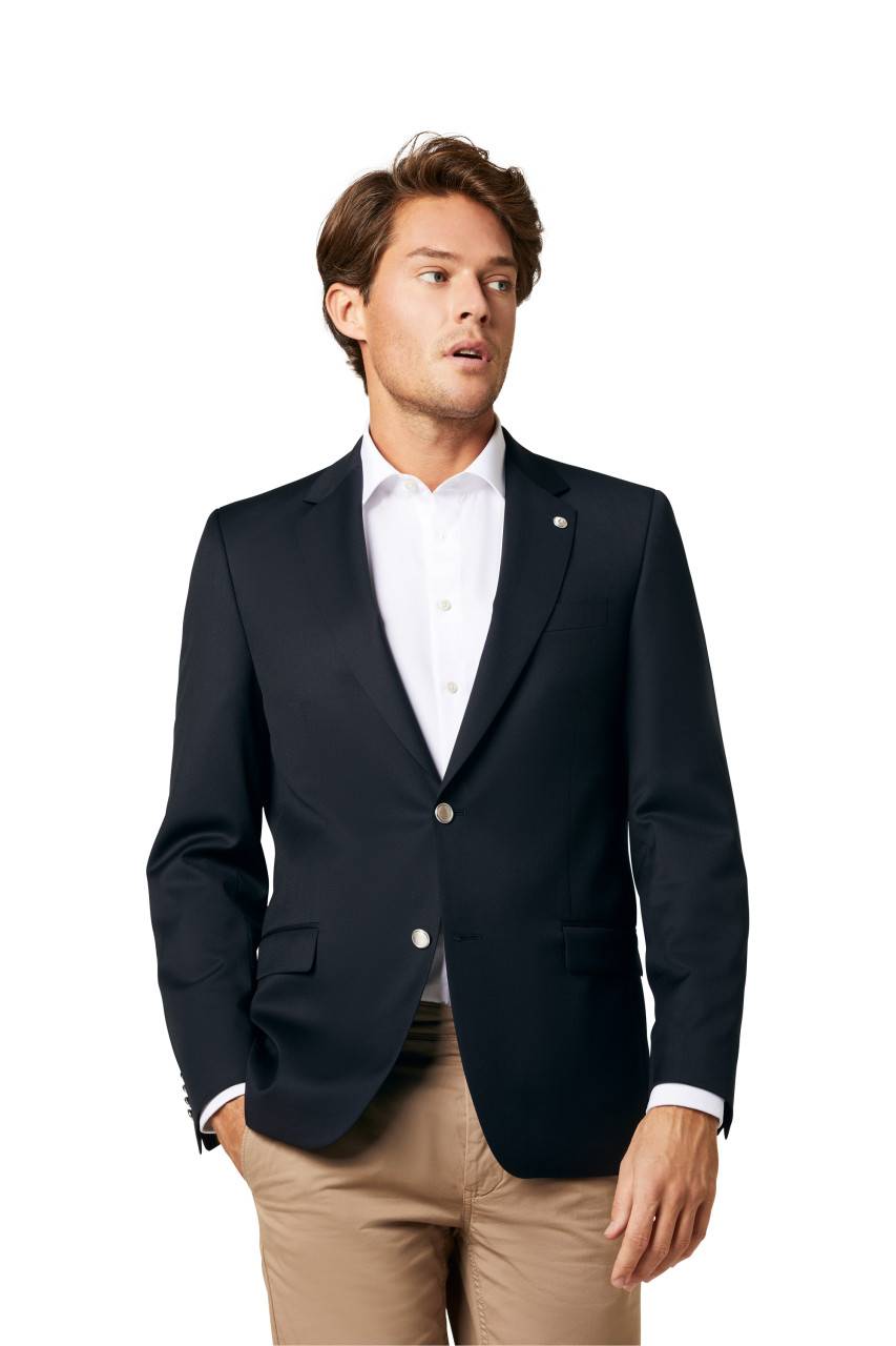 Digel Giacca blu scuro digel drop sei modern fit lana reda super 110's