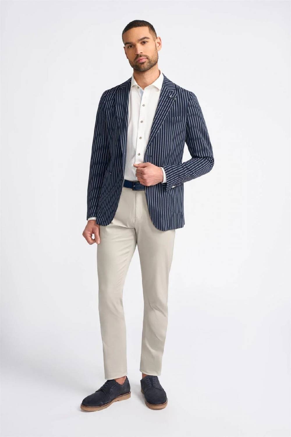 House of Cavani Giacca blazer blu gessata cavani slim fit Moda