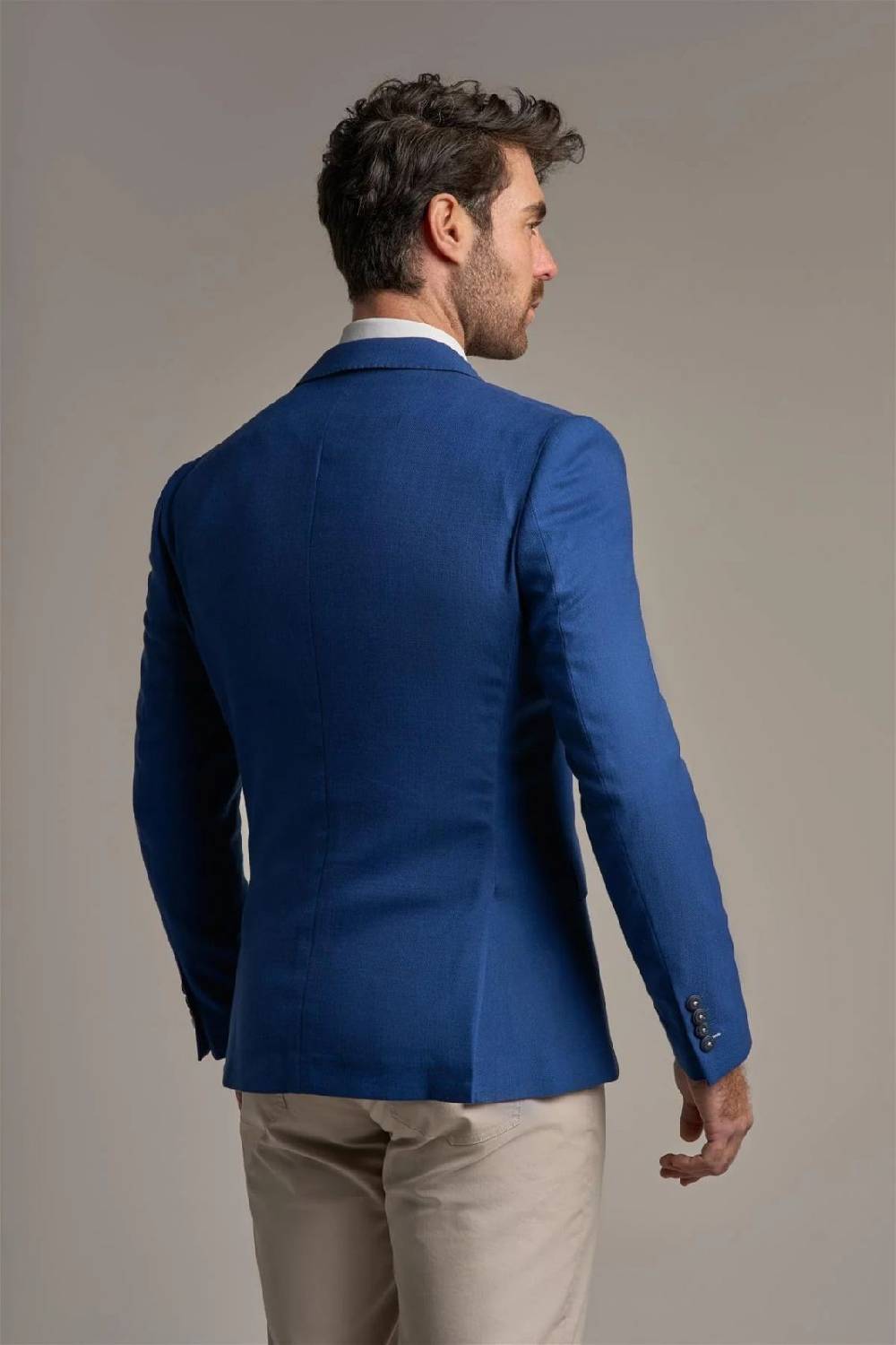 House of Cavani Giacca blu elettrico cavani slim fit a doppiopetto sfoderata Italia