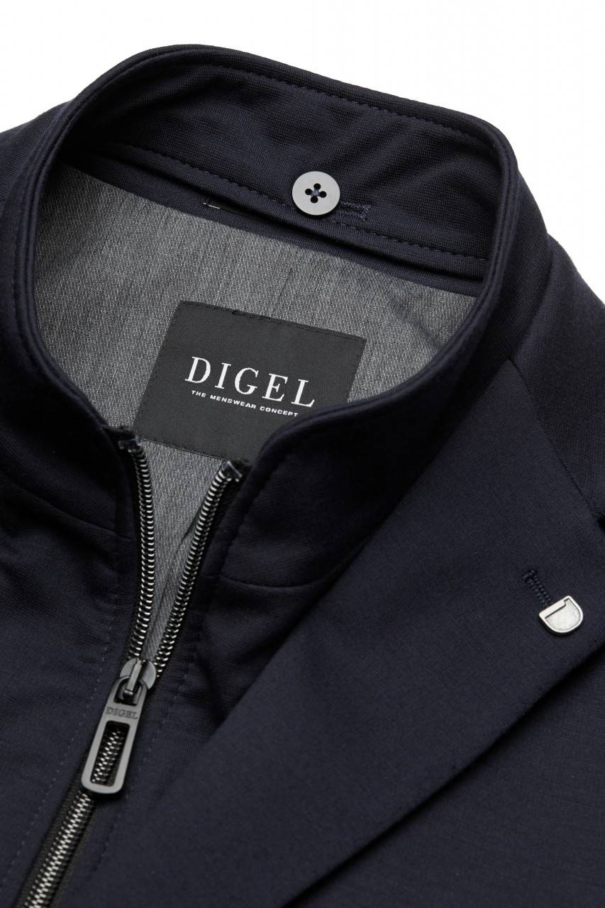 Digel Giacca digel blu in jersey drop quattro corto con pettorina staccabile Vendita