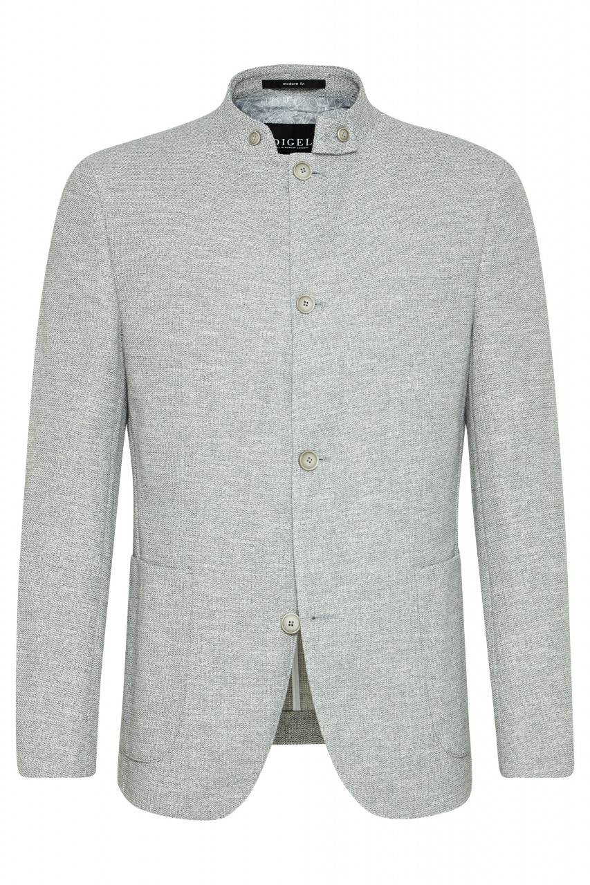 Digel Giacca digel grigio chiaro in jersey modern fit collo coreana Spedizione Gratuita