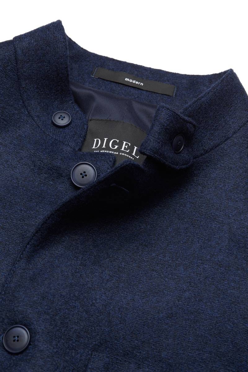 Digel Giacca blu in jersey digel collo coreana modern fit Sottocosto
