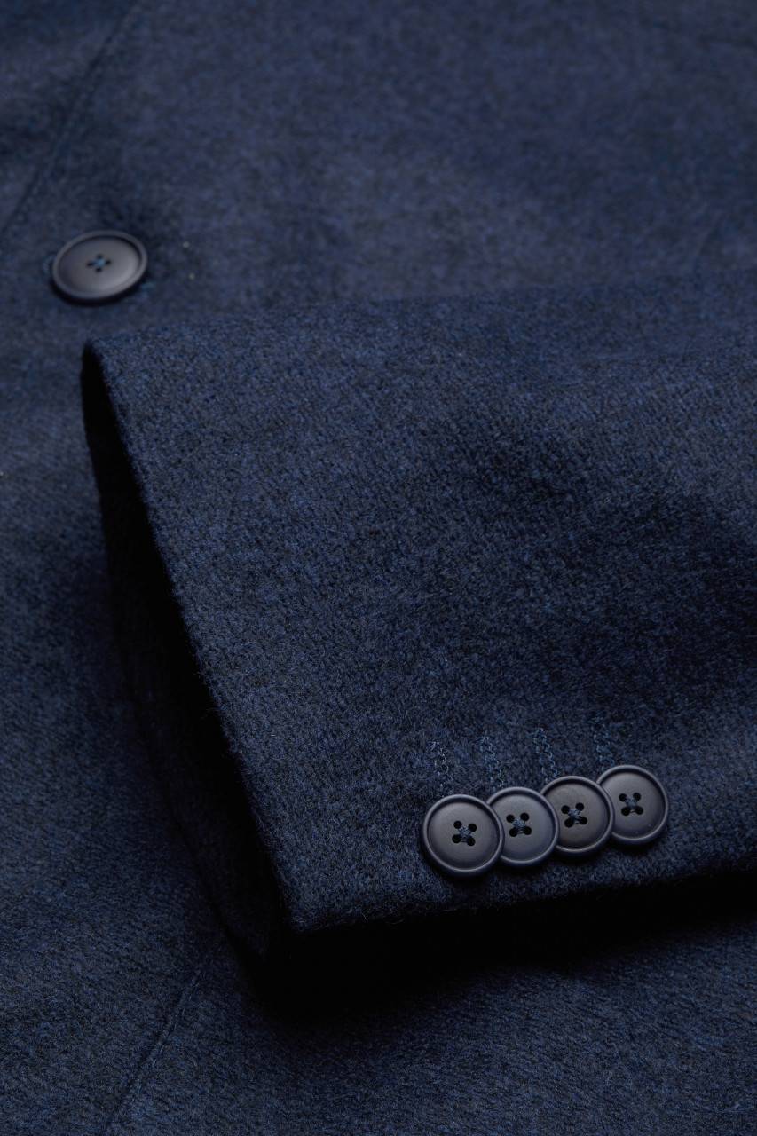 Digel Giacca blu in jersey digel collo coreana modern fit Sottocosto