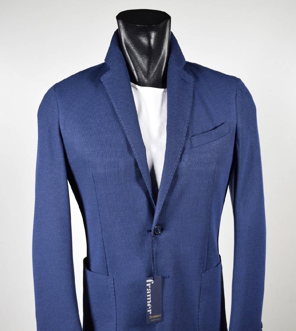 Framer Made in Italy Giacca framer informale bluette sfoderata slim fit Convenienza