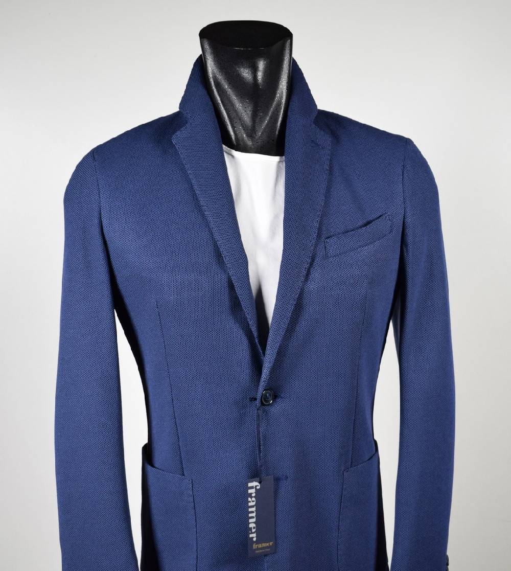 Framer Made in Italy Giacca framer informale bluette sfoderata slim fit Convenienza