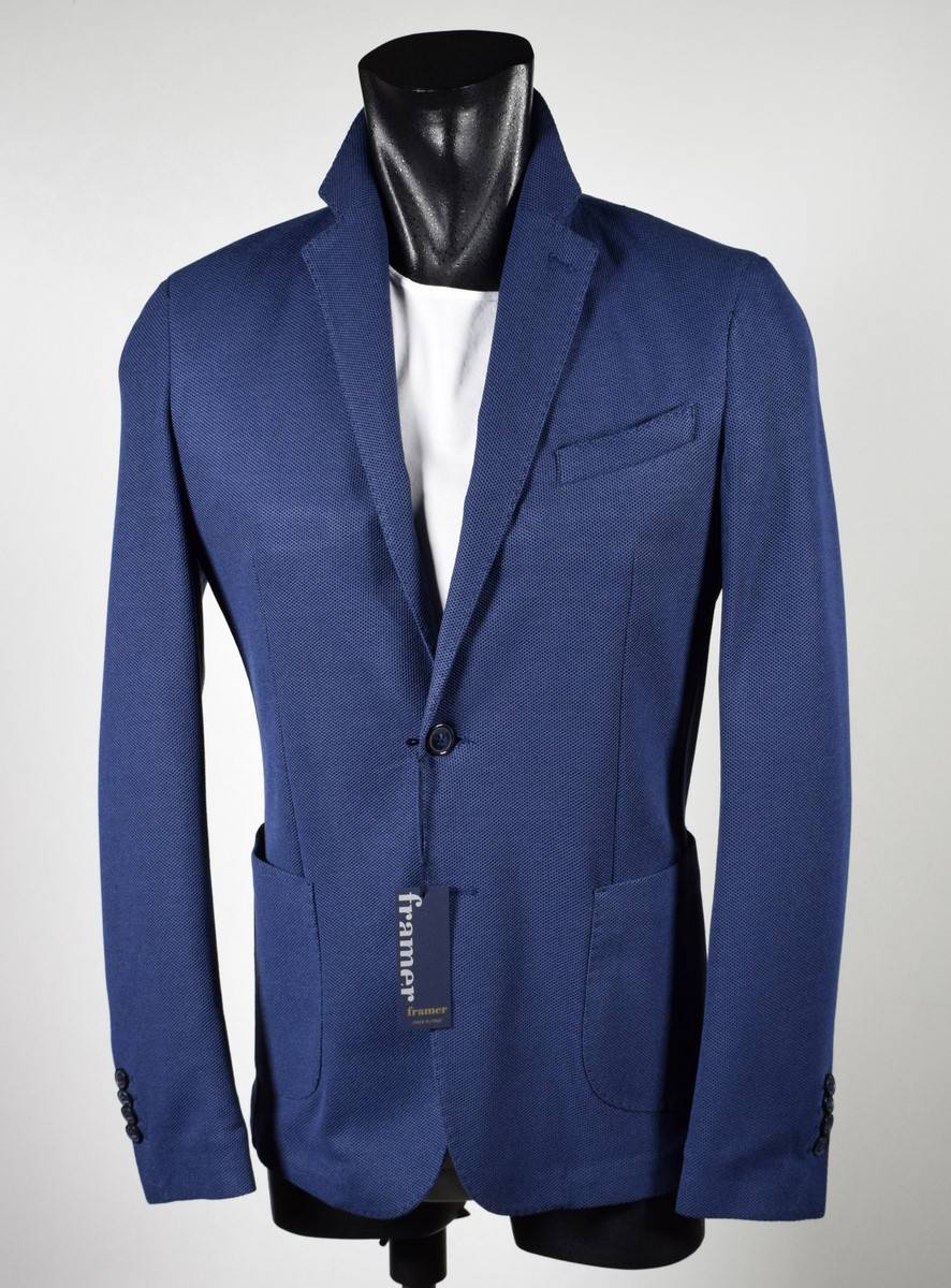 Framer Made in Italy Giacca framer informale bluette sfoderata slim fit Convenienza