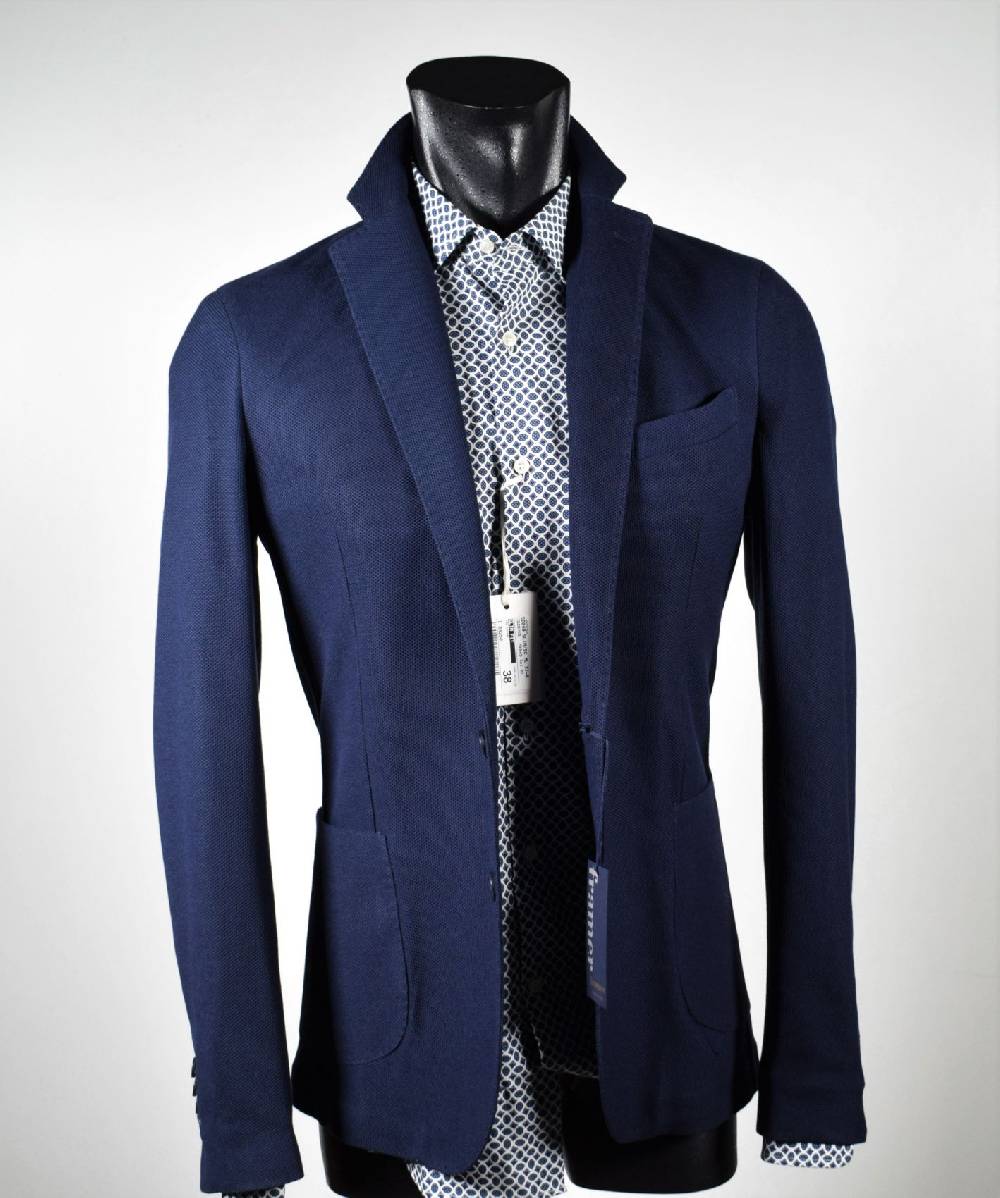 Framer Made in Italy Giacca framer informale blu sfoderata slim fit Novità