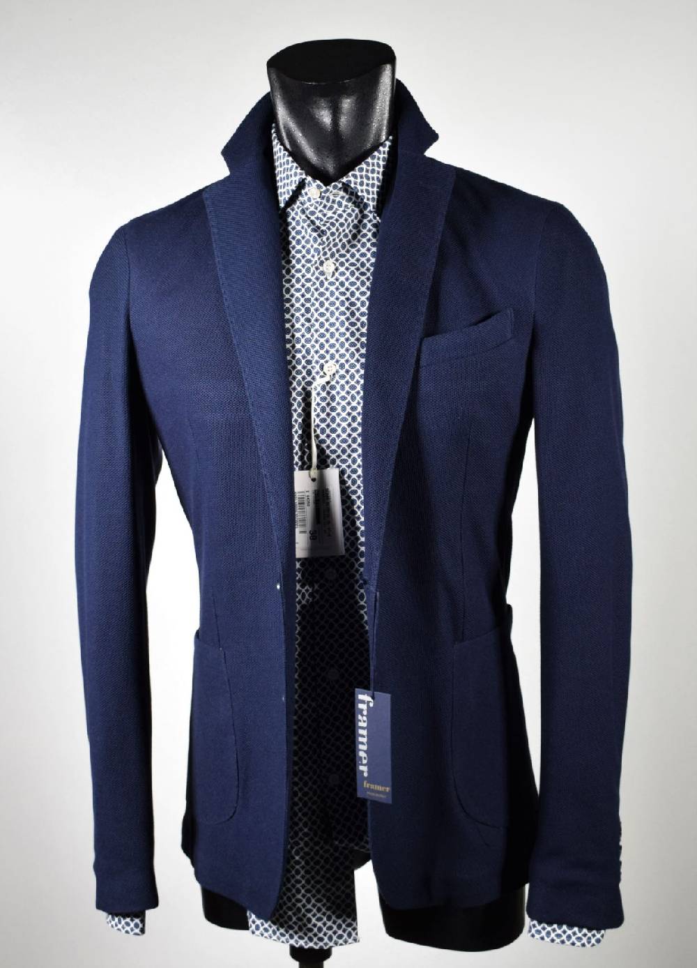 Framer Made in Italy Giacca framer informale blu sfoderata slim fit Novità