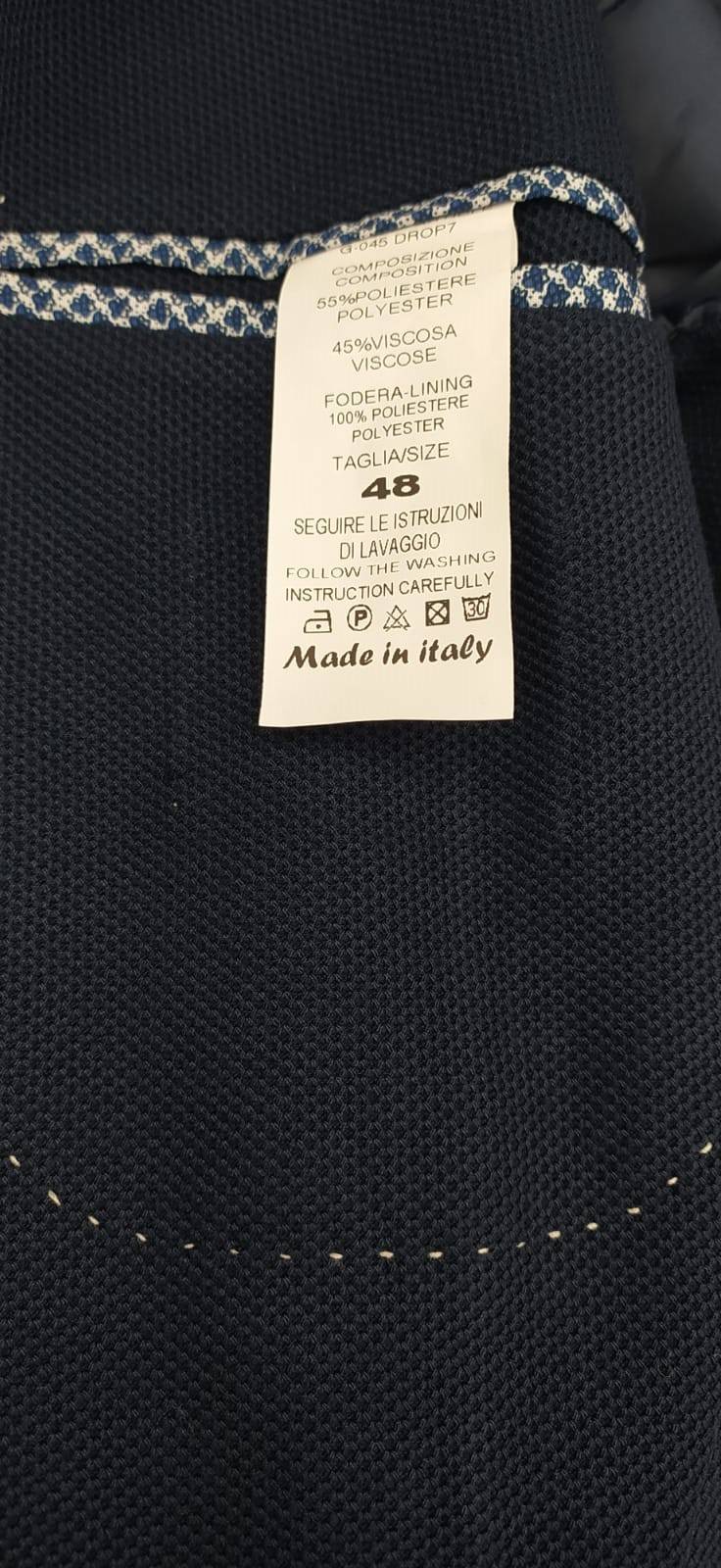 Framer Made in Italy Giacca framer informale blu sfoderata slim fit Novità