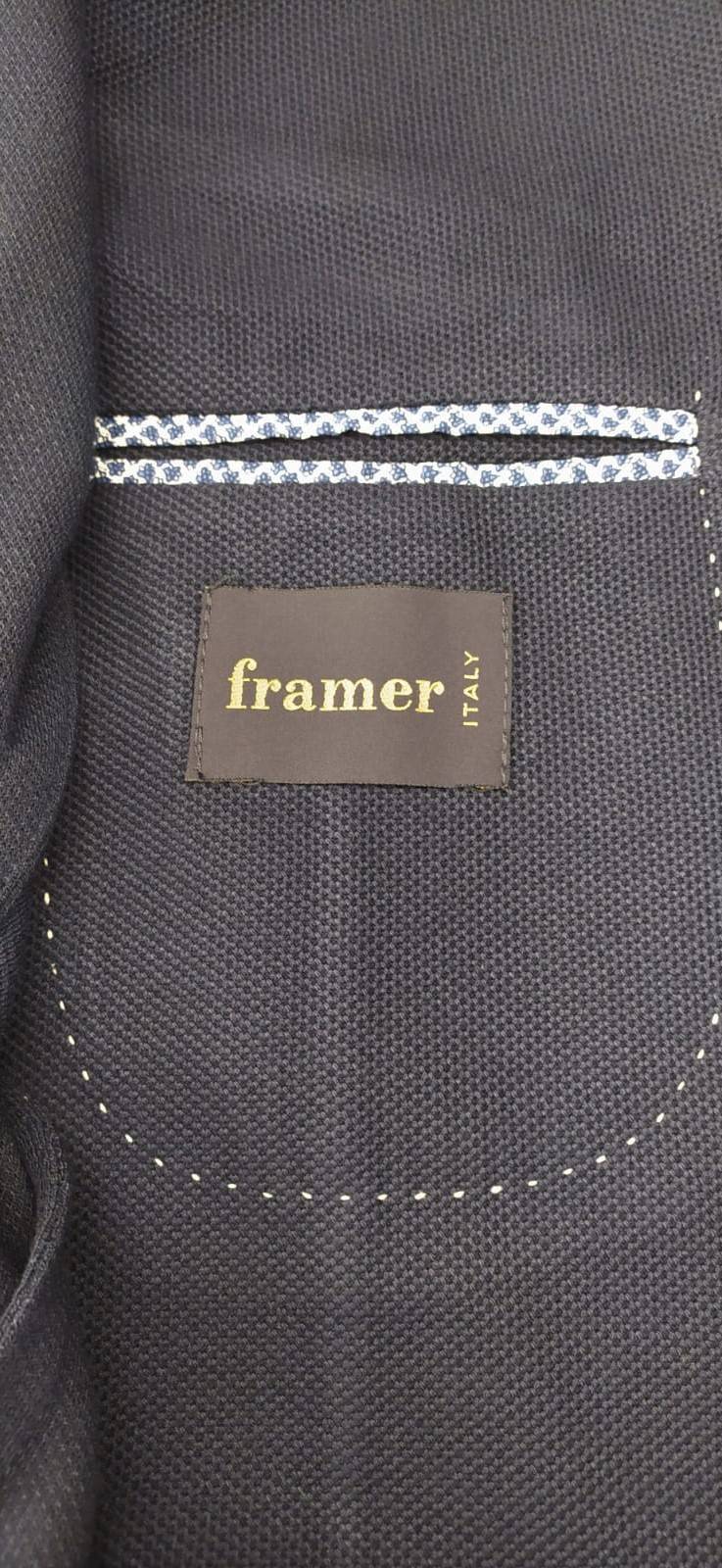 Framer Made in Italy Giacca framer informale blu sfoderata slim fit Novità