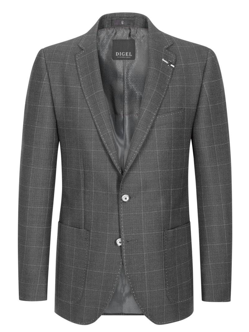Digel Giacca grigio a quadri digel drop quattro corto