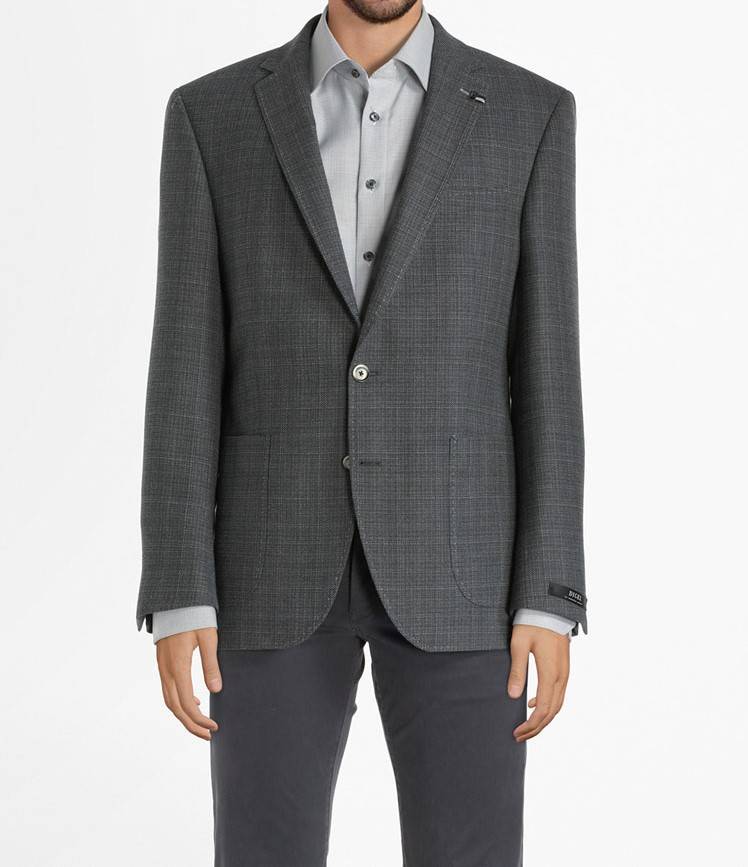 Digel Giacca grigio a quadri digel drop sei modern fit