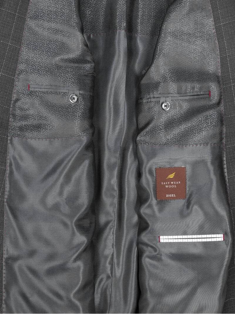 Digel Giacca grigio a quadri digel drop sei modern fit Sconto