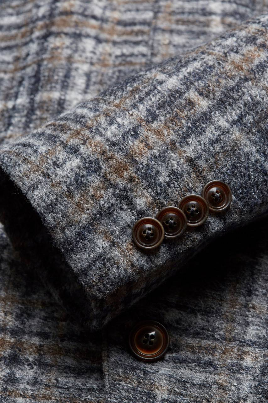Digel Giacca digel slim fit grigio a quadri in jersey In Vendita