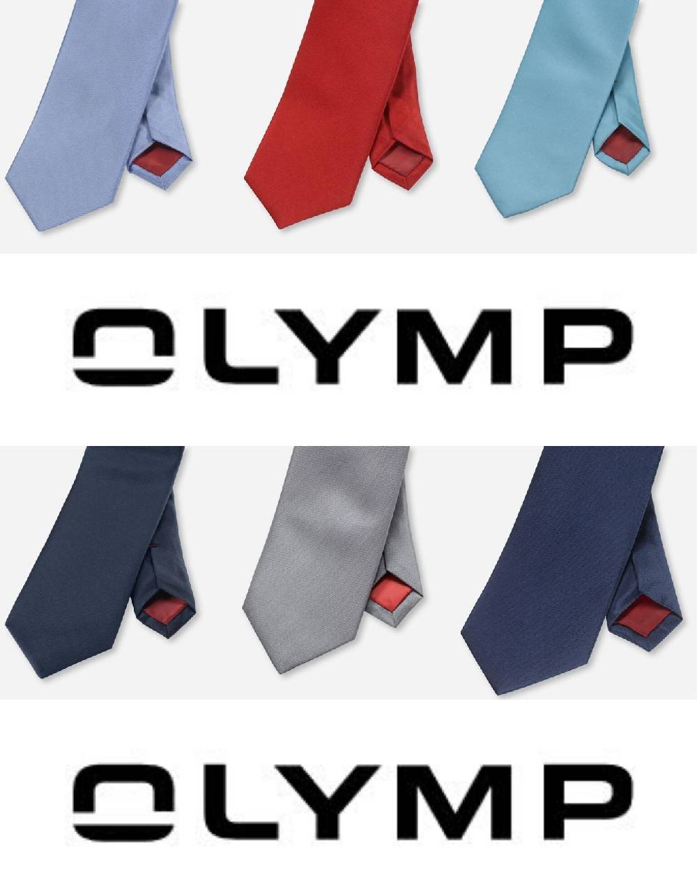 Olymp Cravatta classica in seta pura olymp in sei colori