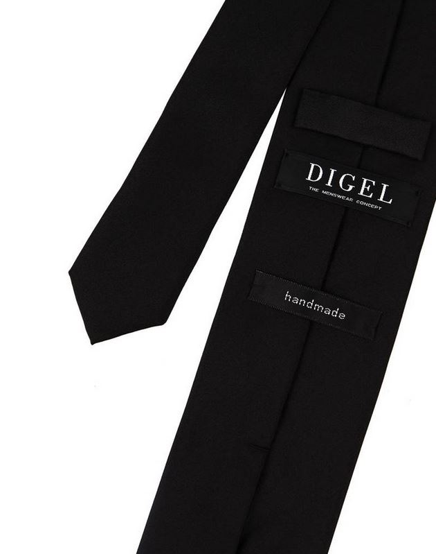 Digel Cravatta nera digel in seta pura Qualità