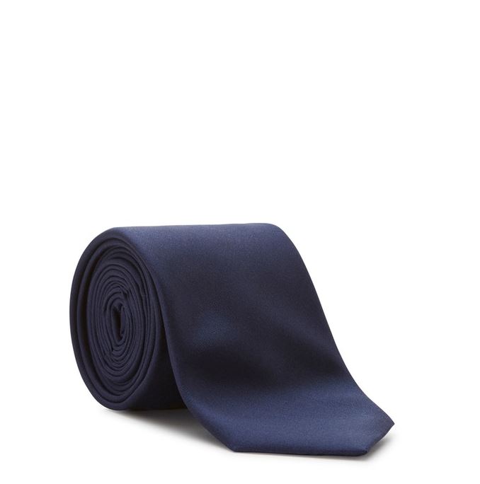 Digel Cravatta digel blu scuro in seta pura