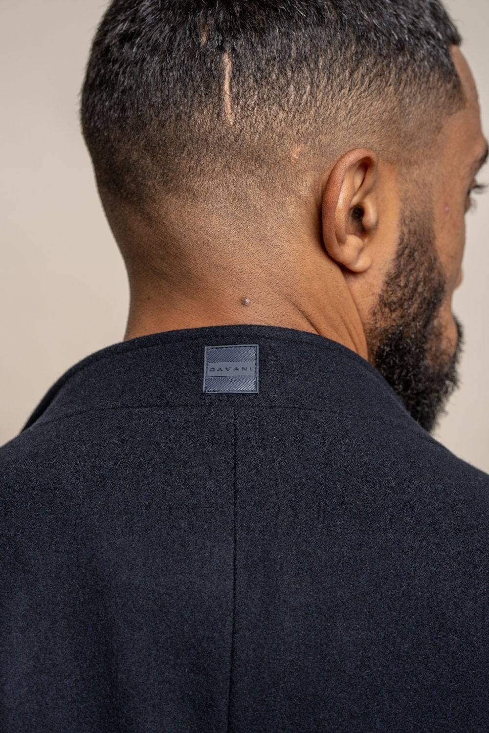 House of Cavani Cappotto cavani blu con cappuccio slim fit Acquista Ora