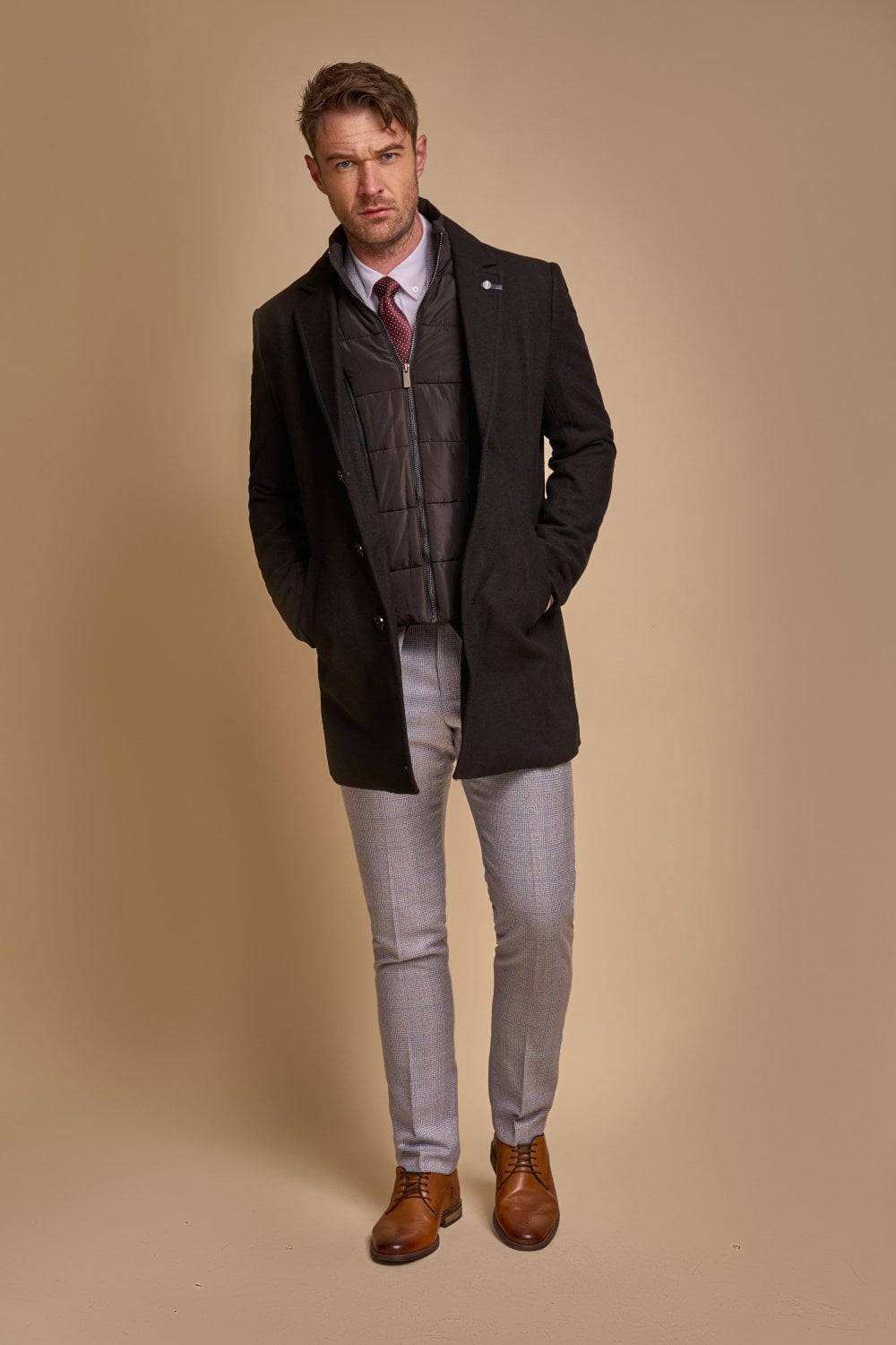 House of Cavani Cappotto cavani slim fit con pettorina anti vento staccabile Consegna Veloce