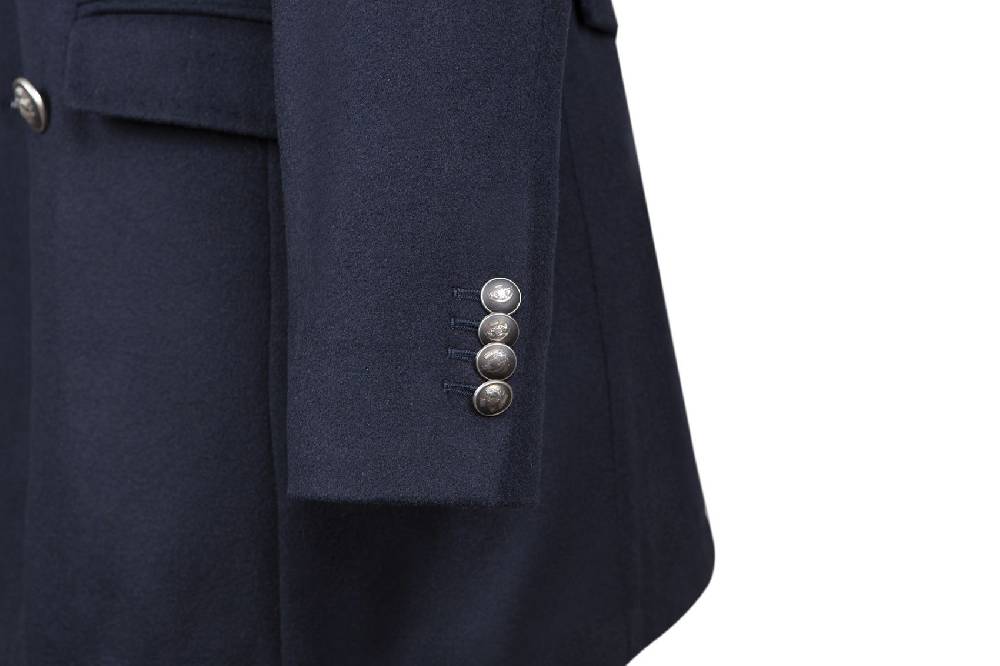 Simbols Cappotto blu doppiopetto sfoderato simbols misto cashmere Sottocosto