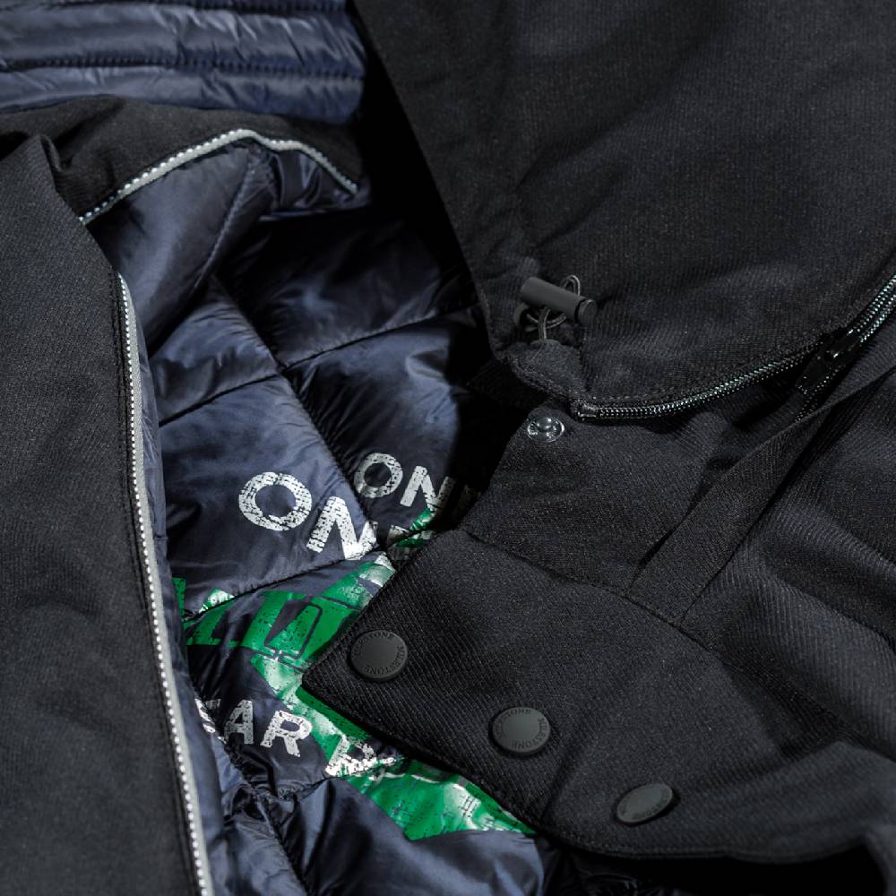 Milestone Parka blu milestone impermeabile con cappuccio staccabile Novità