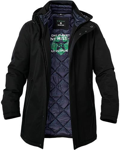 Milestone Parka blu milestone impermeabile con cappuccio staccabile Novità