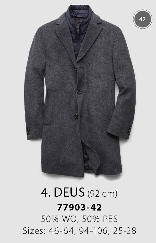 Digel Cappotto grigio scuro digel con pettorina antivento staccabile Presa