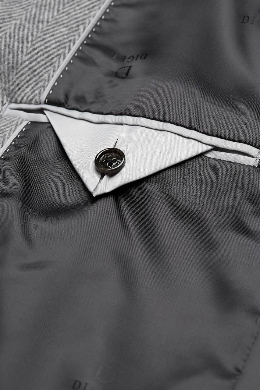 Digel Cappotto spigato grigio chiaro digel Sconto