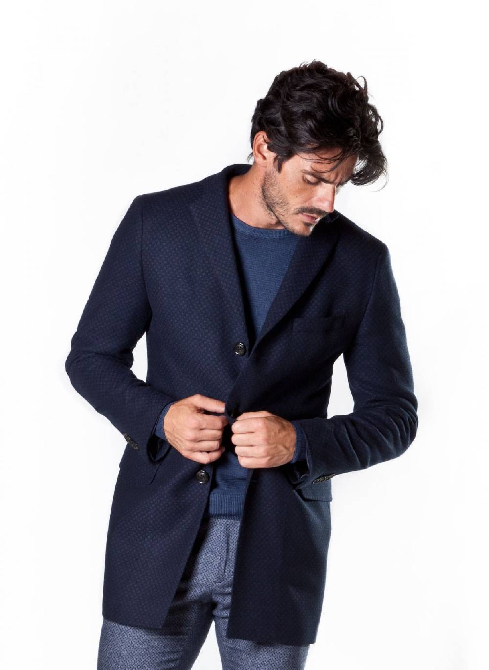 John Barritt Cappotto slim fit in misto lana a tre bottoni ticket pocket Online