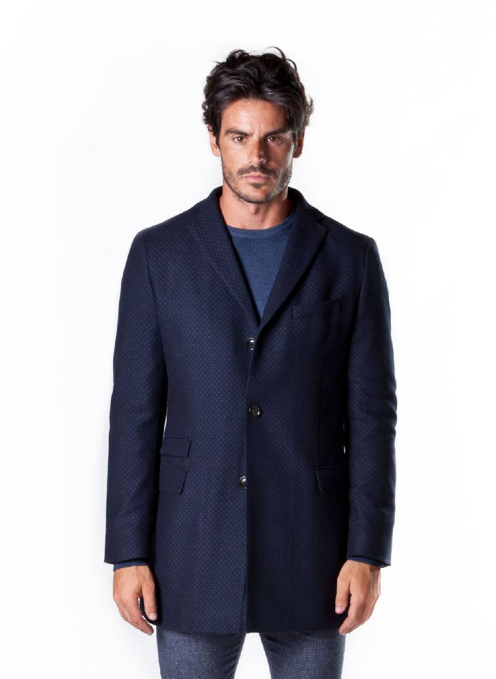 John Barritt Cappotto slim fit in misto lana a tre bottoni ticket pocket Online