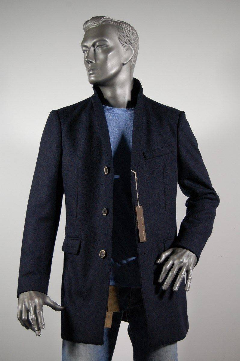 John Barritt Cappotto moda uomo slim fit blu john barritt Outlet