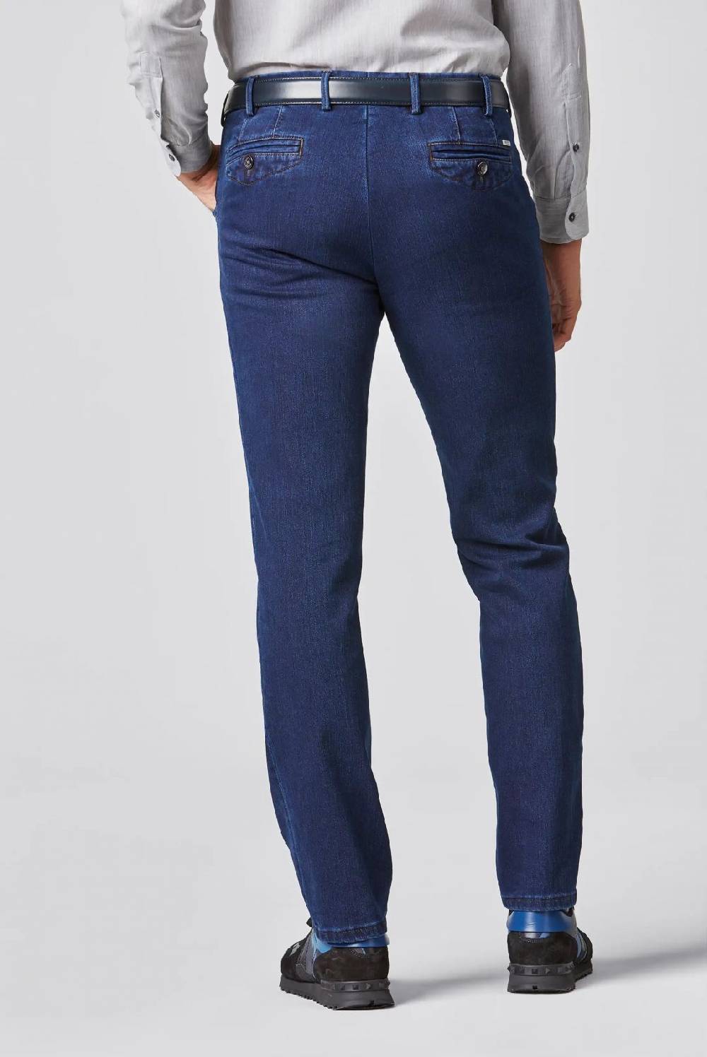 Meyer Jeans blu scuro meyer cotone e lana modern fit Saldi