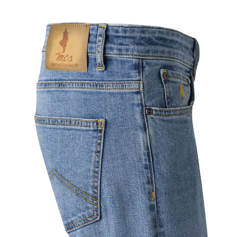 MCS Jeans cinque tasche denim lavaggio chiaro stretch mcs regular fit I Più Venduti