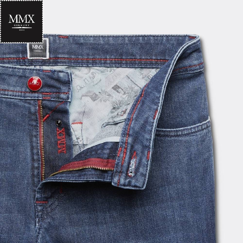 MMX Germany Jeans blu stone mmx denim stretch slim fit In Linea