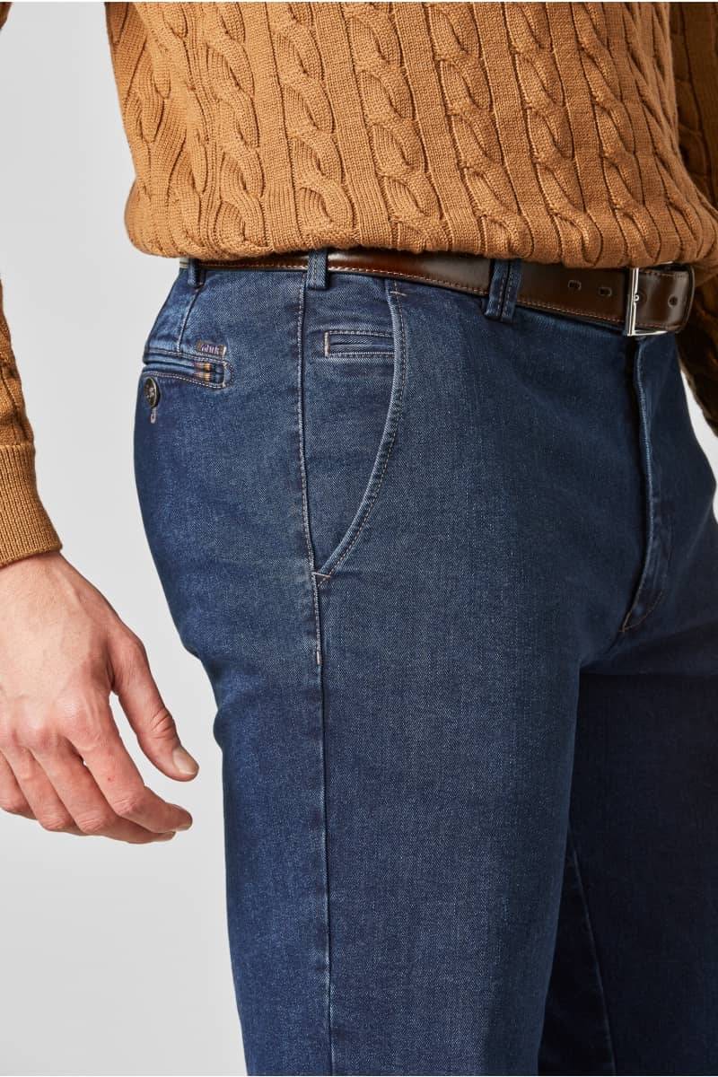Meyer Pantalone meyer in denim blu stone super stretch regular fit Pezzi Unici