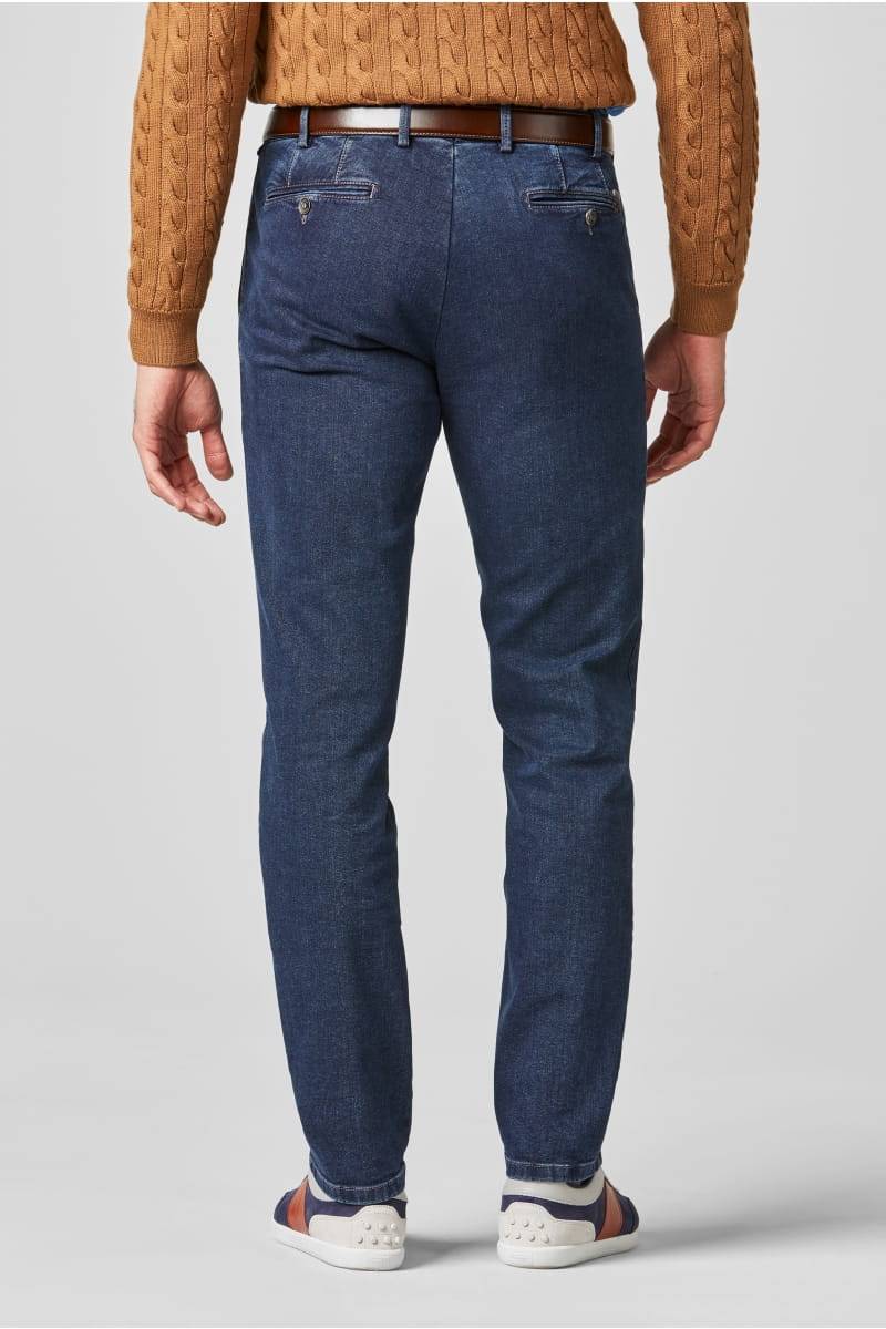 Meyer Pantalone meyer in denim blu stone super stretch regular fit Pezzi Unici