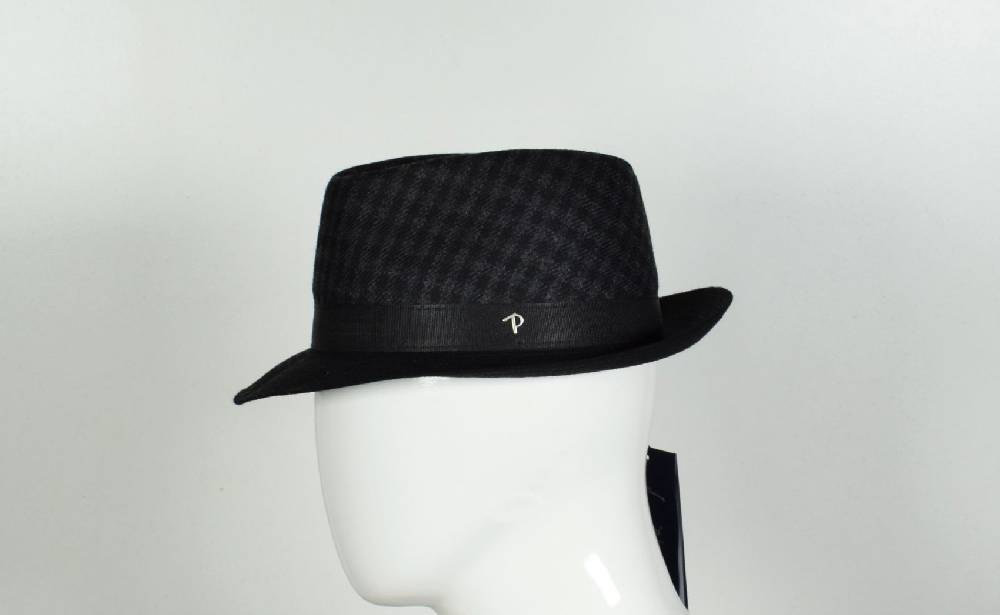 Panizza Cappello trilby panizza grigio a quadri Promozione Limitata