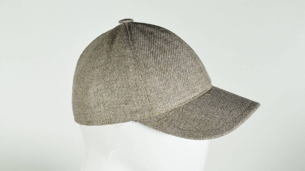Panizza Berretto baseball panizza tortora in lana shetland Fino Al -60%
